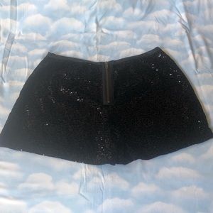 Black Sequin Mimi Chica Shorts. Size Large.